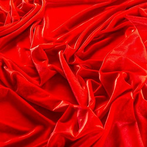 Бархат 002-02011 алый однотонный