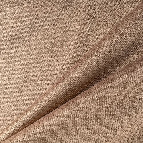 Ткань портьерная бархат 529-02-147 песочный однотонный