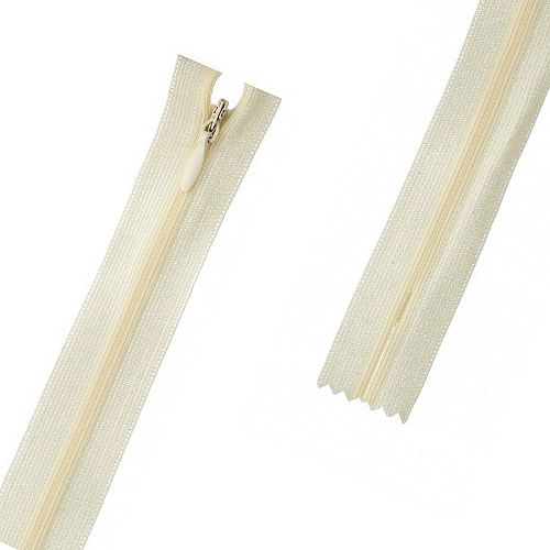 Молния спираль потайная 50 см тип 3 неразъемная G013P-50-343 сливочный