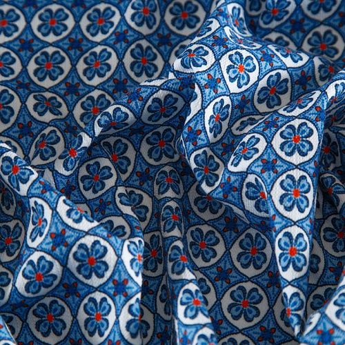 Коттон стрейч 063-12343 белый принтованный