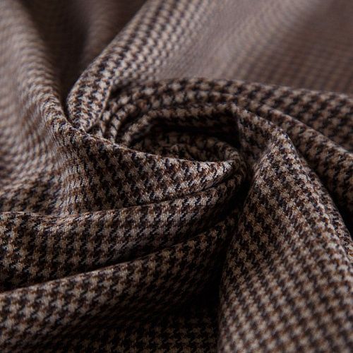 Ткань костюмная 025-14425 бежевый принтованный