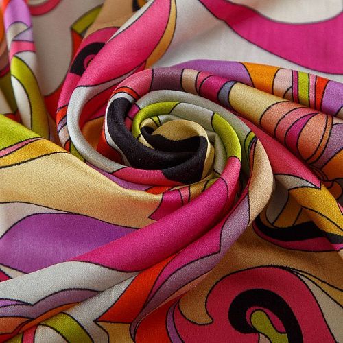 Шелк-штапель 069-18311 фуксия мультиколор