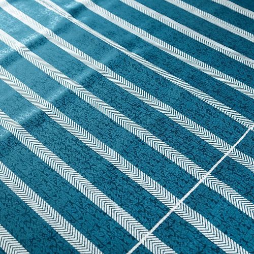 Шелк натуральный К18-049 темно-бирюзовый принтованный