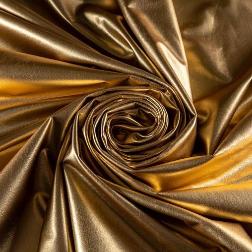 Трикотаж лазер К30-345 золотой однотонный