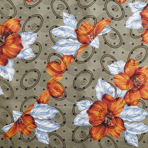 Шелк натуральный К18-060 оливковый жаккардовый