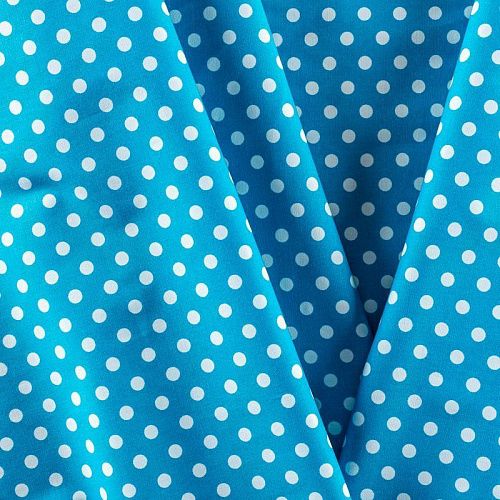 Хлопок 063-01345 лазурно-голубой принтованный