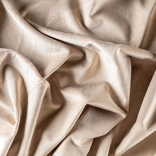 Ткань портьерная бархат 529-02-154 жемчужно-серый однотонный