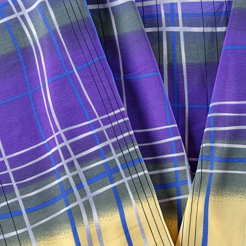 Креп 026-08243 фиолетовый принтованный