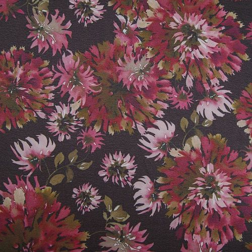 Шифон 068-17408 черный принтованный