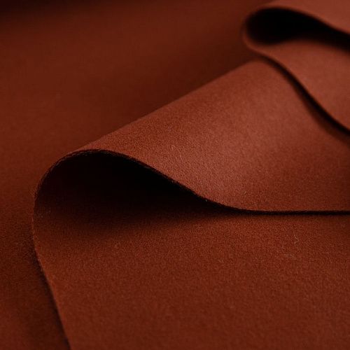 Ткань пальтовая 040-17277 коричневый однотонный