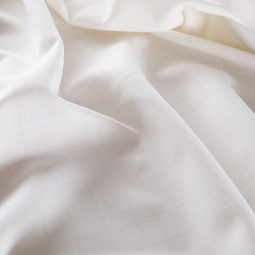 Лен на дублерине 035-16518 молочный однотонный