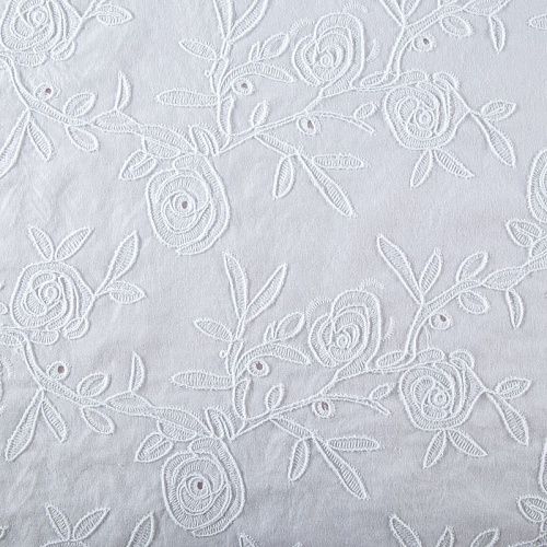 Хлопок с вышивкой 067-20044 белый