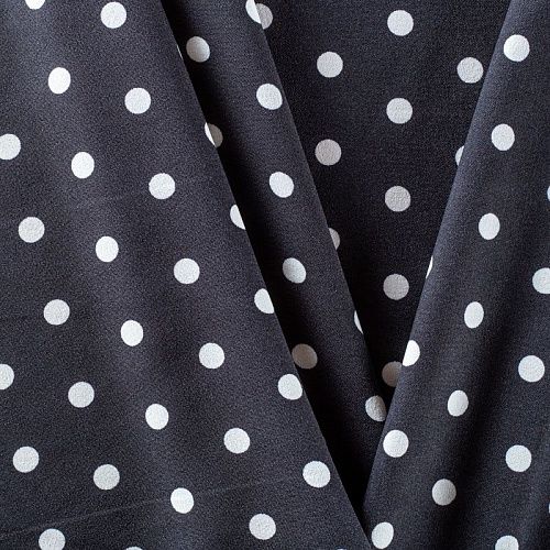 Креп 026-01551 черный принтованный