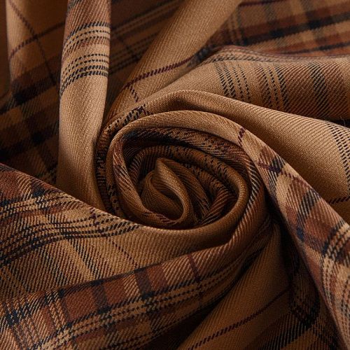 Ткань костюмная 025-12450 корица принтованный