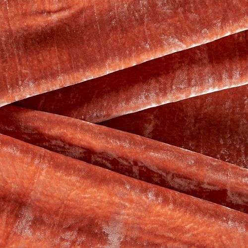 Бархат К22-137 терракотовый однотонный
