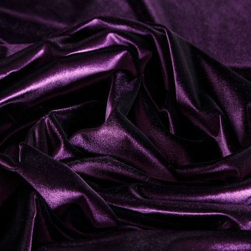 Бархат-лайкра 002-04101 пурпурный однотонный
