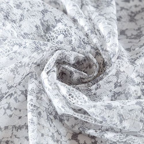 Тюль жаккардовый h-300 см 02-01-09078 серо-молочный