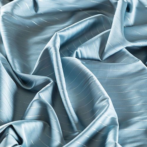 Шелк синтетический с люрексом 065-04165 голубой 
