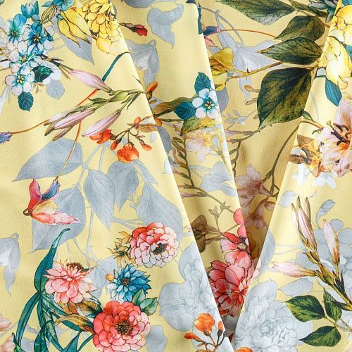 Вискоза "Лоренцо" 036-08181 светло-желтый принтованный