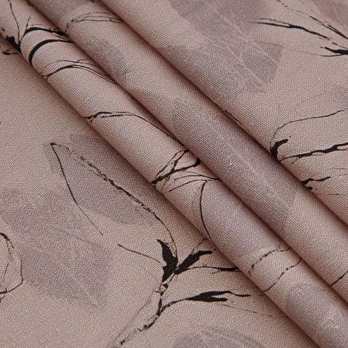 Лен-вискоза стрейч 035-17772 экрю принтованный