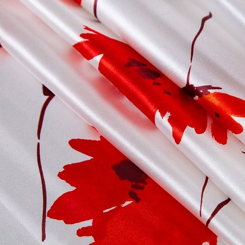 Шелк натуральный стрейч Blumarine 064-20071 молочный принтованный