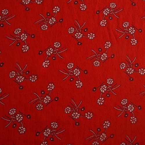 Вискоза 009-15079 красный принтованный