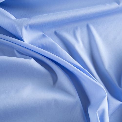 Поплин стрейч 063-20061 голубой однотонный