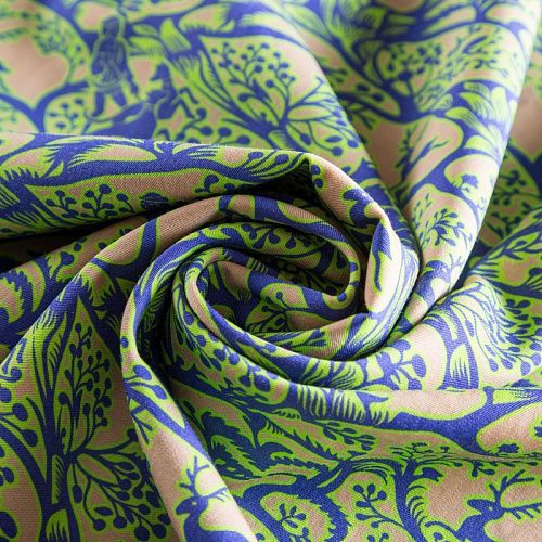 Шерсть плательная 066-02265 песочный принтованный