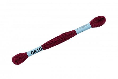 Нитки для вышивания Gamma мулине 8 м 0410 темно-бордовый