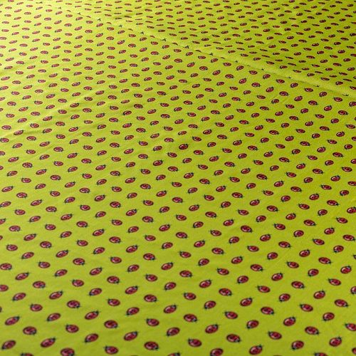 Шелк-лен натуральный К18-087 лаймовый принтованный
