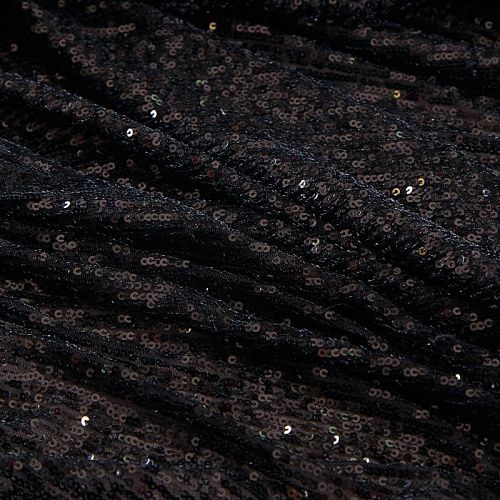 Пайетки на сетке 055-19069 черный