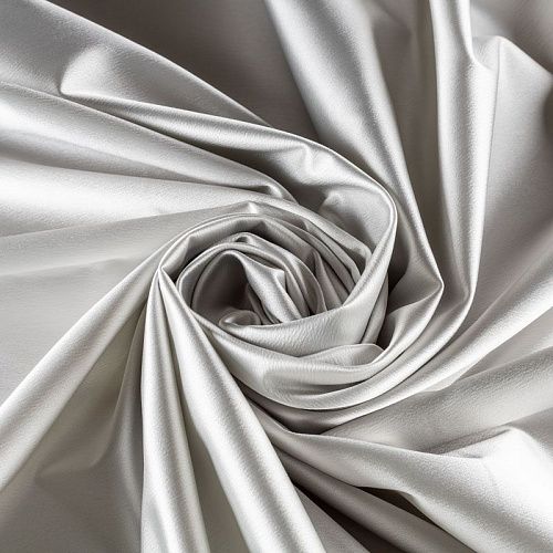 Атлас ватуссо К2-0083 жемчужно-серый однотонный