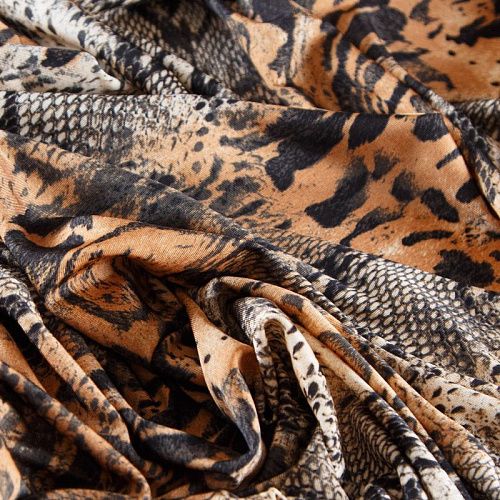 Трикотаж холодный 056-12409 молочный принтованный