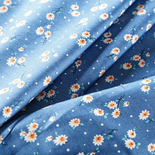 Джинс 015-08019 сине-голубой принтованный