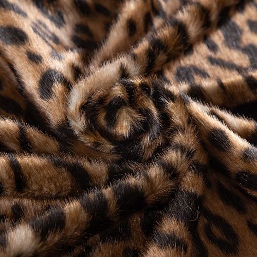 Мех искусственный Gucci 037-19610 коричневый принтованный