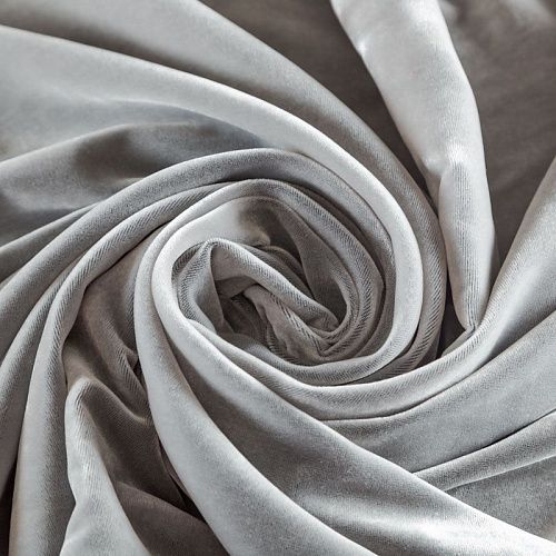 Бархат К32-467 светло-серый однотонный