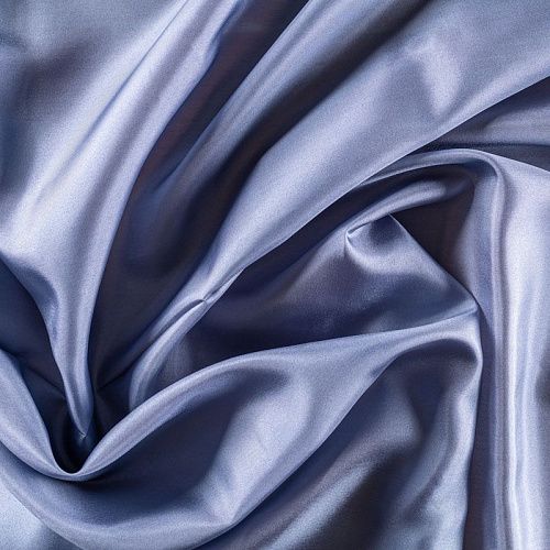 Шелк натуральный К15-1185 голубой однотонный