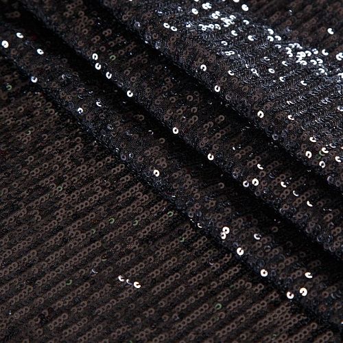 Пайетки на сетке 055-19069 черный