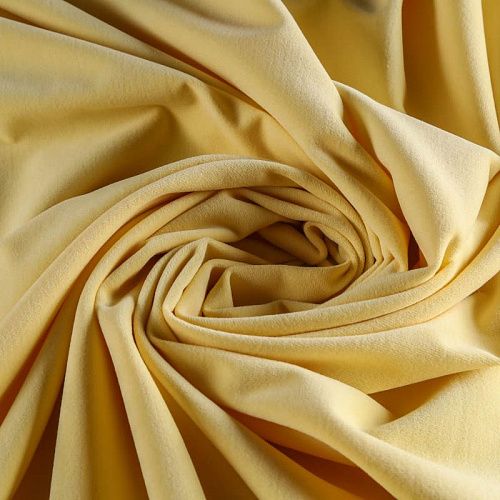 Бархат К15-637 банановый однотонный