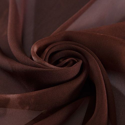 Шифон шелковый 068-16124 шоколадный тай-дай
