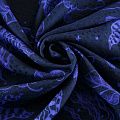 Вискоза жаккардовая 009-12337 синий космос принтованный