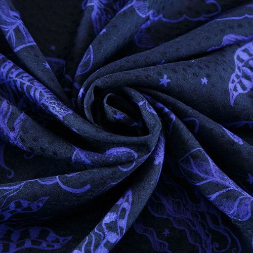 Вискоза жаккардовая 009-12337 синий космос принтованный