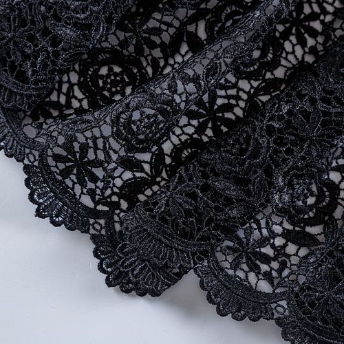 Гипюр-макраме 012-10326 черный