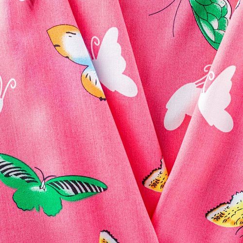 Штапель 069-01601 col.4 карминно-розовый принтованный