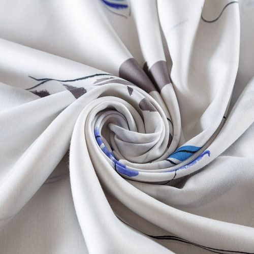 Тюль Т412-01-08 белый принтованный