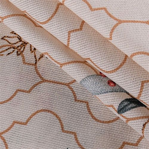 Рогожка 048-11024 бежевый принтованный