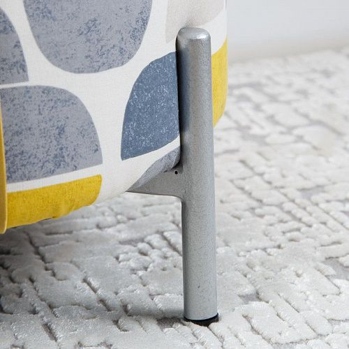 Пуф круглый D 48 см H 53 см горчичный 521250 