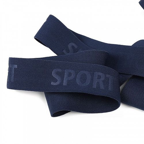 Резинка TBY 35 мм с надписью SPORT 54993 темно-синий