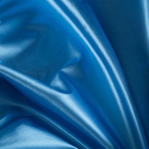 Сатин-коттон стрейч 063-16455 голубой однотонный