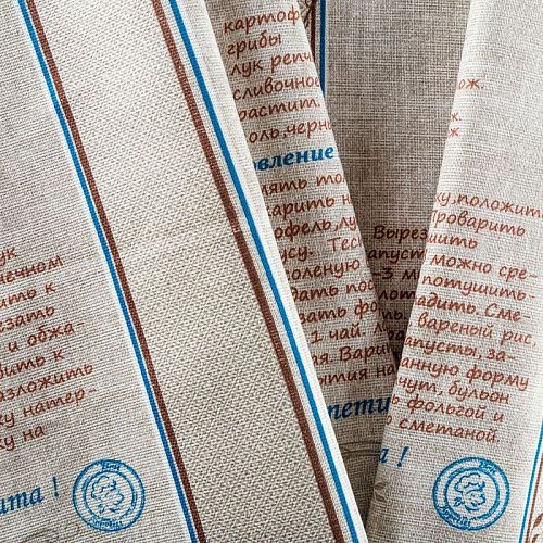 Рогожка 048-03534 серый принтованный